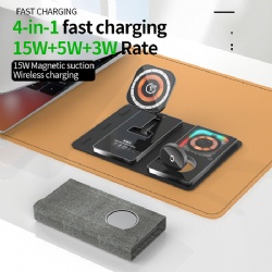 4 in 1 transparent magnetic wireless charger